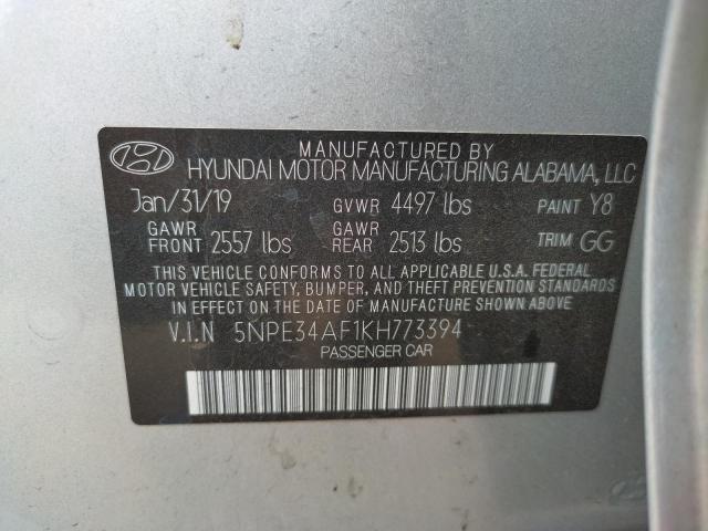 Photo 11 VIN: 5NPE34AF1KH773394 - HYUNDAI SONATA LIM 