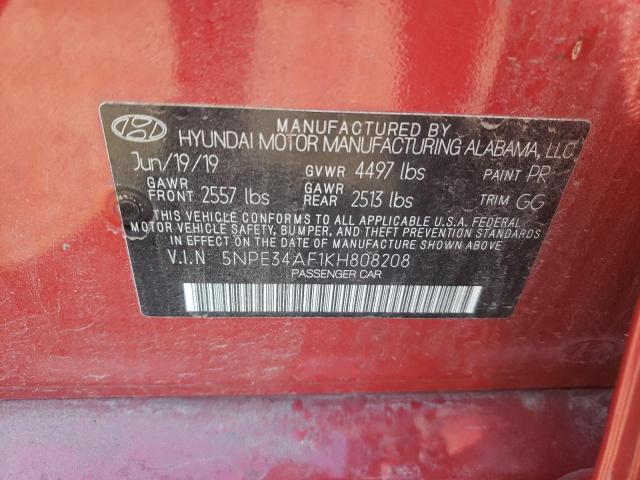 Photo 11 VIN: 5NPE34AF1KH808208 - HYUNDAI SONATA LIM 