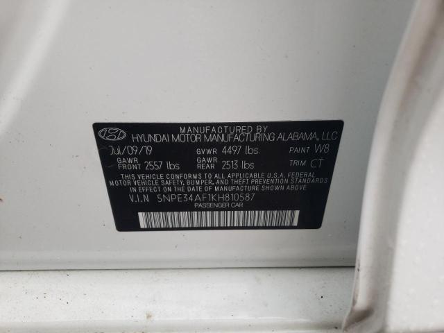 Photo 9 VIN: 5NPE34AF1KH810587 - HYUNDAI SONATA LIM 