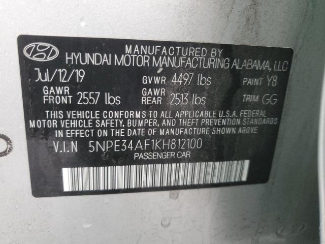 Photo 11 VIN: 5NPE34AF1KH812100 - HYUNDAI SONATA LIM 