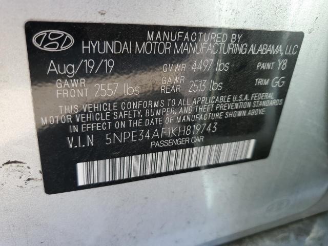 Photo 11 VIN: 5NPE34AF1KH819743 - HYUNDAI SONATA LIM 