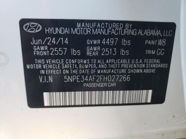 Photo 9 VIN: 5NPE34AF2FH027266 - HYUNDAI SONATA SPO 