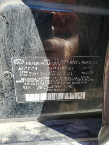 Photo 12 VIN: 5NPE34AF2FH034492 - HYUNDAI SONATA SPO 