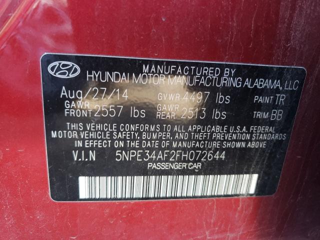 Photo 9 VIN: 5NPE34AF2FH072644 - HYUNDAI SONATA SPO 