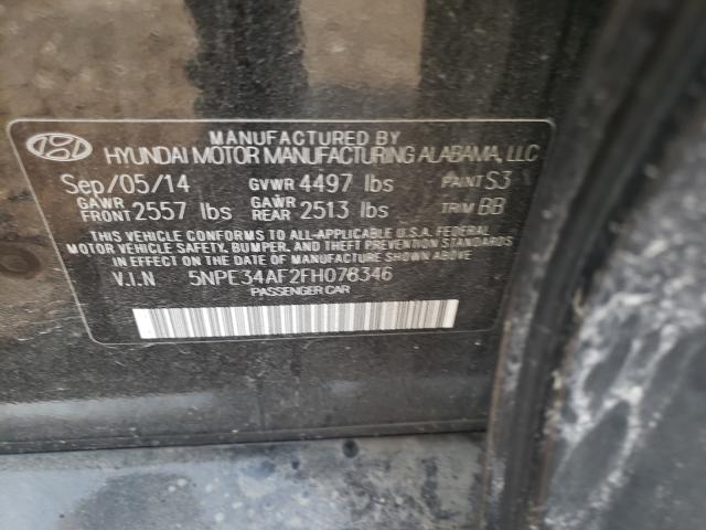 Photo 9 VIN: 5NPE34AF2FH078346 - HYUNDAI SONATA SPO 