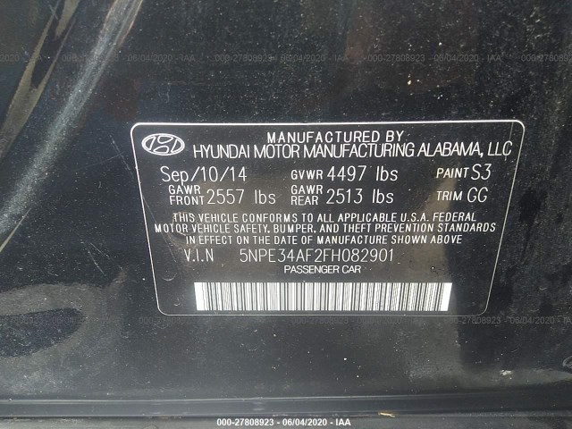 Photo 8 VIN: 5NPE34AF2FH082901 - HYUNDAI SONATA 