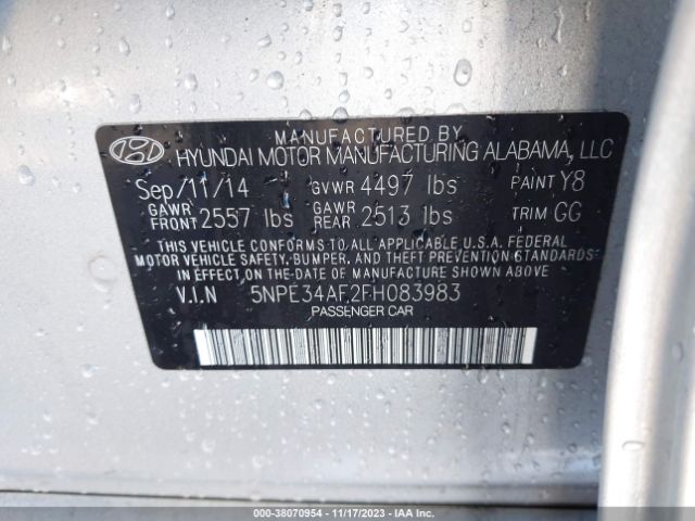 Photo 8 VIN: 5NPE34AF2FH083983 - HYUNDAI SONATA 