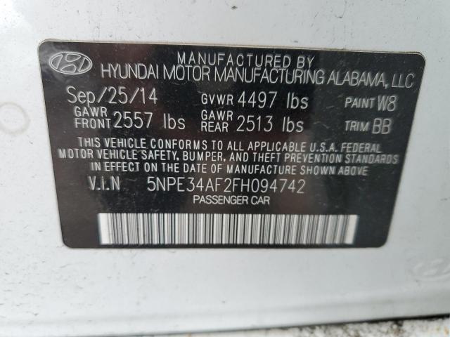 Photo 12 VIN: 5NPE34AF2FH094742 - HYUNDAI SONATA 