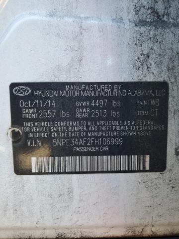 Photo 11 VIN: 5NPE34AF2FH106999 - HYUNDAI SONATA SPO 