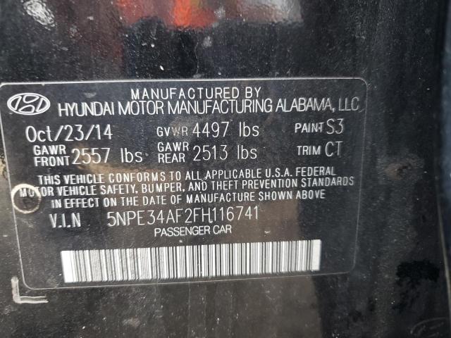 Photo 11 VIN: 5NPE34AF2FH116741 - HYUNDAI SONATA SPO 