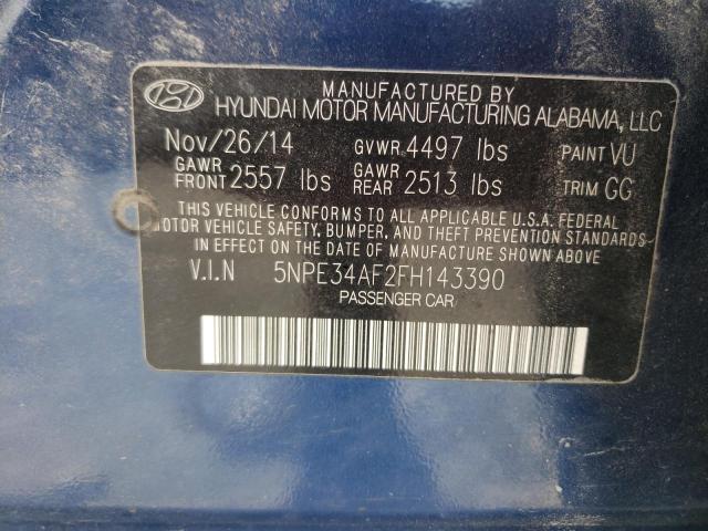 Photo 9 VIN: 5NPE34AF2FH143390 - HYUNDAI SONATA SPO 