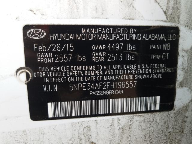 Photo 9 VIN: 5NPE34AF2FH196557 - HYUNDAI SONATA 