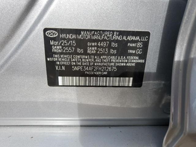 Photo 12 VIN: 5NPE34AF2FH212675 - HYUNDAI SONATA 