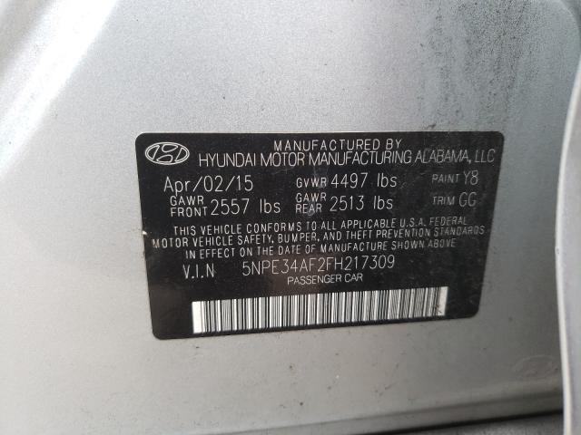 Photo 9 VIN: 5NPE34AF2FH217309 - HYUNDAI SONATA SPO 