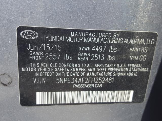 Photo 9 VIN: 5NPE34AF2FH252481 - HYUNDAI SONATA SPO 