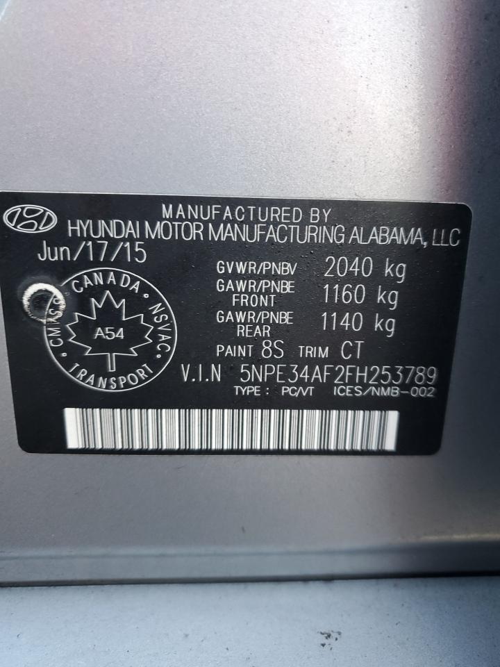 Photo 12 VIN: 5NPE34AF2FH253789 - HYUNDAI SONATA 