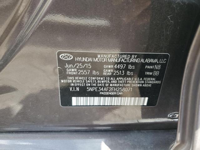 Photo 9 VIN: 5NPE34AF2FH258071 - HYUNDAI SONATA SPO 