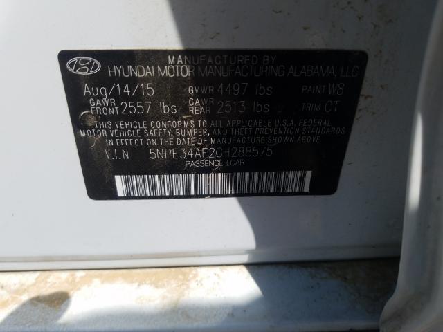 Photo 9 VIN: 5NPE34AF2GH288575 - HYUNDAI SONATA 