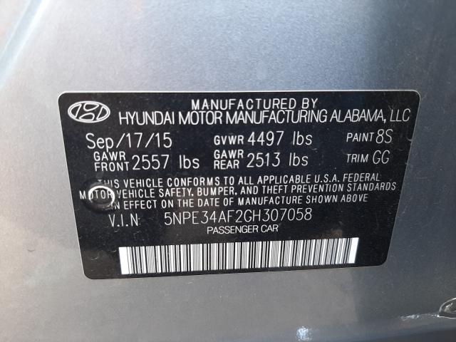 Photo 9 VIN: 5NPE34AF2GH307058 - HYUNDAI SONATA SPO 