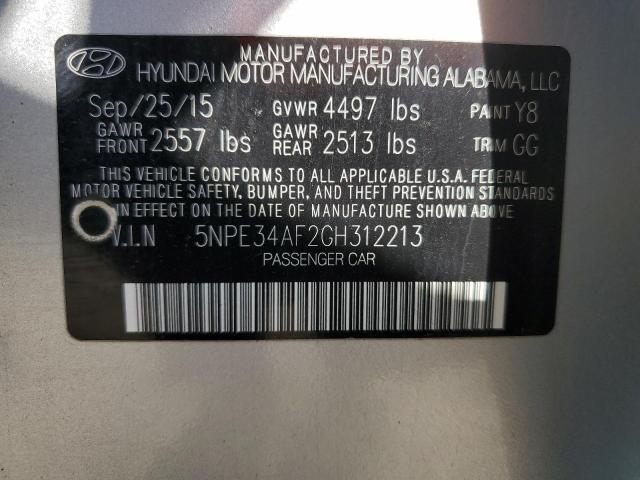 Photo 9 VIN: 5NPE34AF2GH312213 - HYUNDAI SONATA SPO 