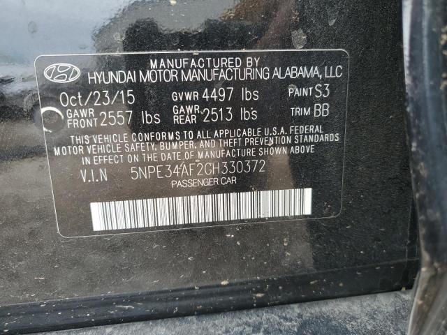 Photo 12 VIN: 5NPE34AF2GH330372 - HYUNDAI SONATA 