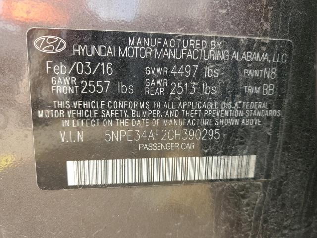 Photo 11 VIN: 5NPE34AF2GH390295 - HYUNDAI SONATA SPO 