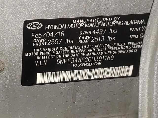 Photo 9 VIN: 5NPE34AF2GH391169 - HYUNDAI SONATA SPO 