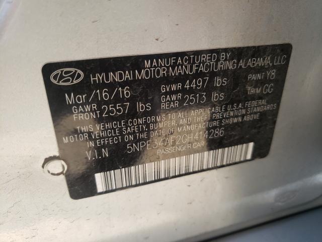 Photo 9 VIN: 5NPE34AF2GH414286 - HYUNDAI SONATA SPO 