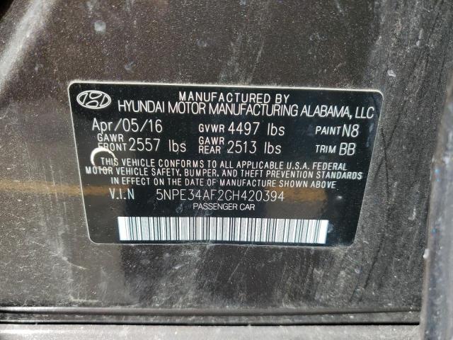 Photo 11 VIN: 5NPE34AF2GH420394 - HYUNDAI SONATA SPO 