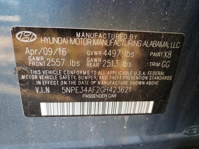 Photo 9 VIN: 5NPE34AF2GH423621 - HYUNDAI SONATA SPO 