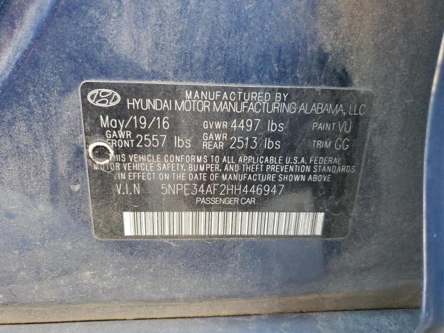 Photo 12 VIN: 5NPE34AF2HH446947 - HYUNDAI SONATA 