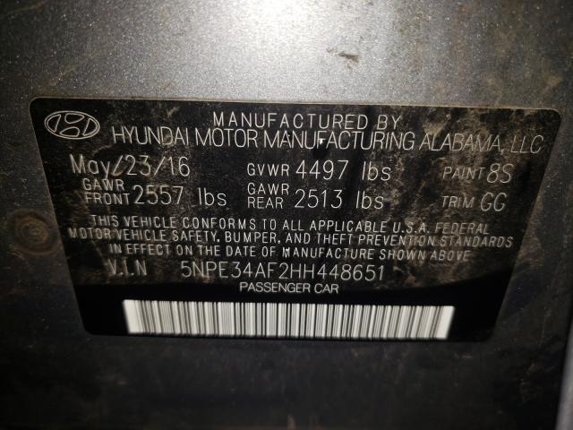 Photo 9 VIN: 5NPE34AF2HH448651 - HYUNDAI SONATA SPO 