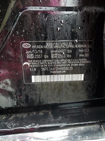 Photo 11 VIN: 5NPE34AF2HH459035 - HYUNDAI SONATA SPO 