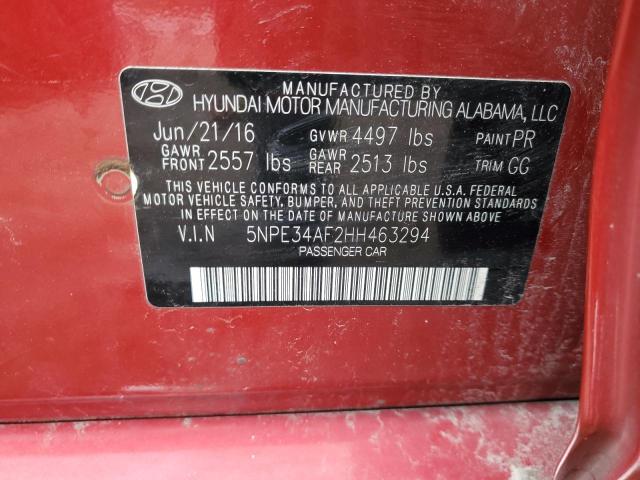 Photo 11 VIN: 5NPE34AF2HH463294 - HYUNDAI SONATA SPO 