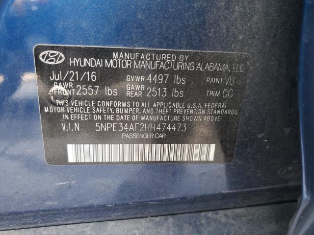 Photo 9 VIN: 5NPE34AF2HH474473 - HYUNDAI SONATA 