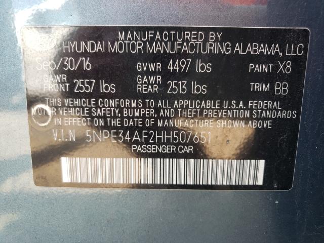 Photo 9 VIN: 5NPE34AF2HH507651 - HYUNDAI SONATA SPO 