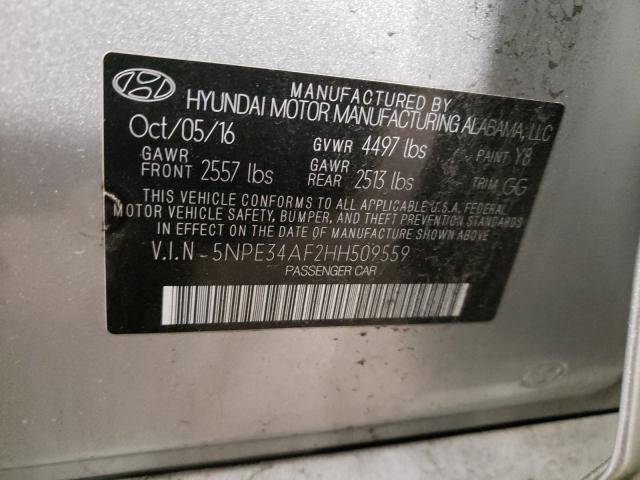 Photo 9 VIN: 5NPE34AF2HH509559 - HYUNDAI SONATA SPO 