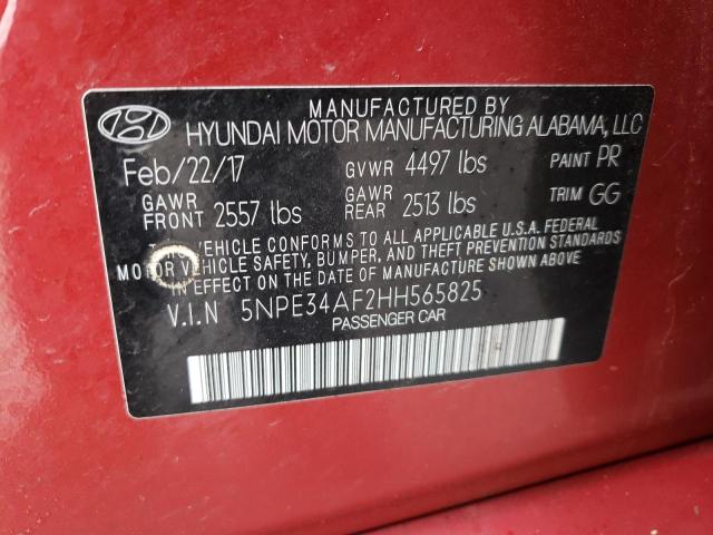 Photo 11 VIN: 5NPE34AF2HH565825 - HYUNDAI SONATA SPO 