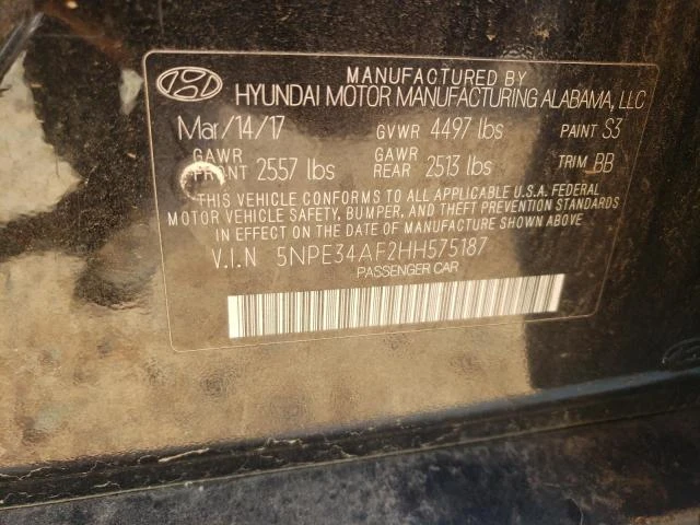 Photo 11 VIN: 5NPE34AF2HH575187 - HYUNDAI SONATA SPO 