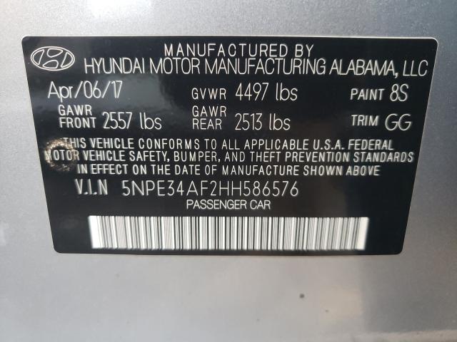 Photo 9 VIN: 5NPE34AF2HH586576 - HYUNDAI SONATA SPO 