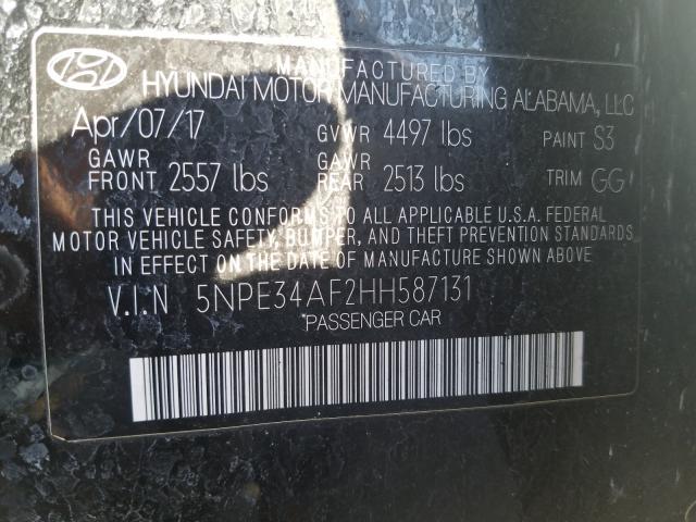 Photo 9 VIN: 5NPE34AF2HH587131 - HYUNDAI SONATA 