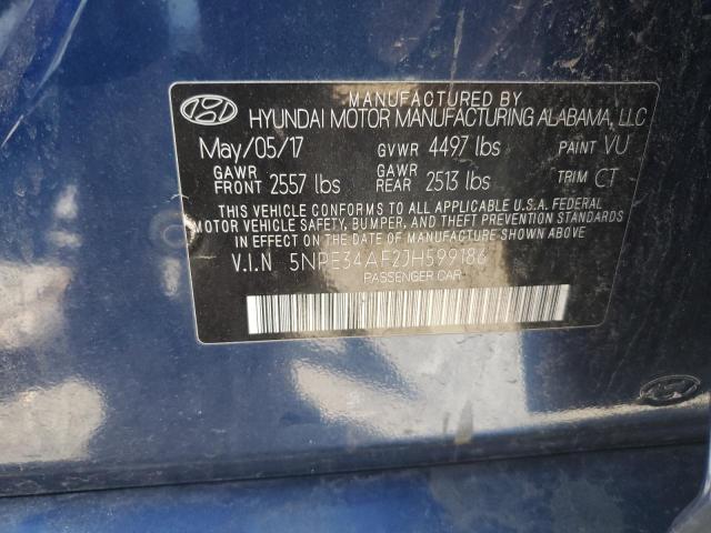 Photo 11 VIN: 5NPE34AF2JH599186 - HYUNDAI SONATA 