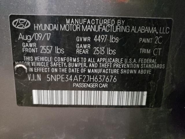 Photo 9 VIN: 5NPE34AF2JH637676 - HYUNDAI SONATA 