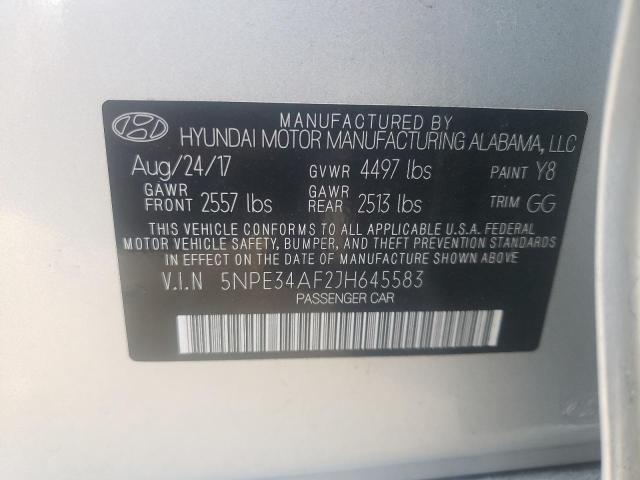 Photo 9 VIN: 5NPE34AF2JH645583 - HYUNDAI SONATA SPO 