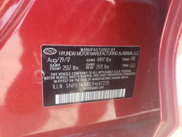 Photo 9 VIN: 5NPE34AF2JH647270 - HYUNDAI SONATA SPO 