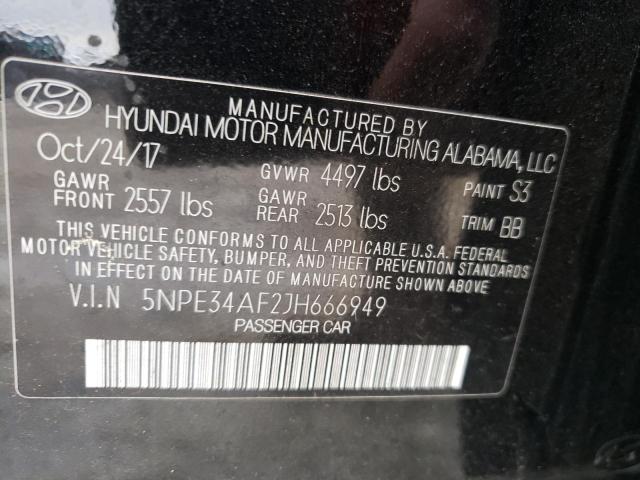 Photo 9 VIN: 5NPE34AF2JH666949 - HYUNDAI SONATA SPO 