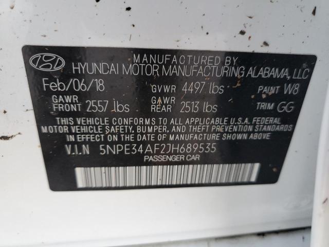 Photo 9 VIN: 5NPE34AF2JH689535 - HYUNDAI SONATA SPO 