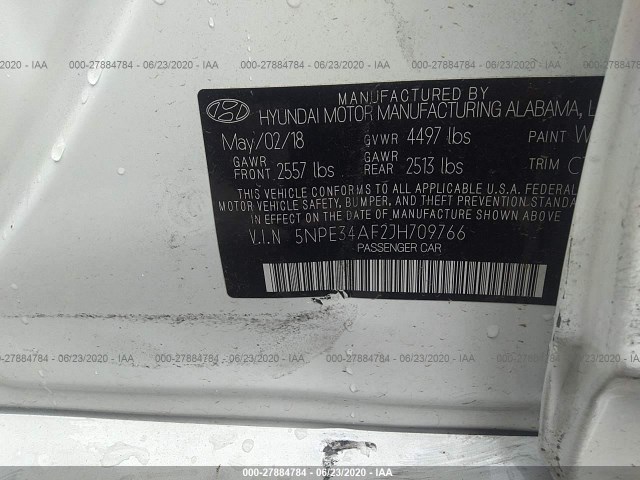 Photo 8 VIN: 5NPE34AF2JH709766 - HYUNDAI SONATA 