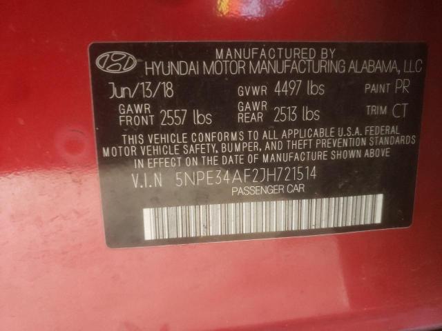 Photo 12 VIN: 5NPE34AF2JH721514 - HYUNDAI SONATA SPO 