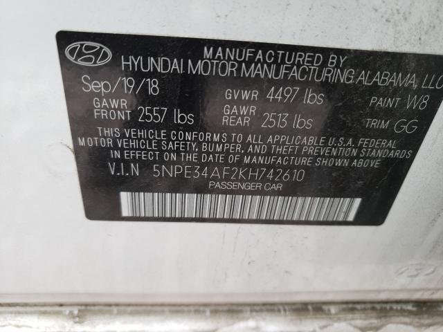 Photo 9 VIN: 5NPE34AF2KH742610 - HYUNDAI SONATA LIM 